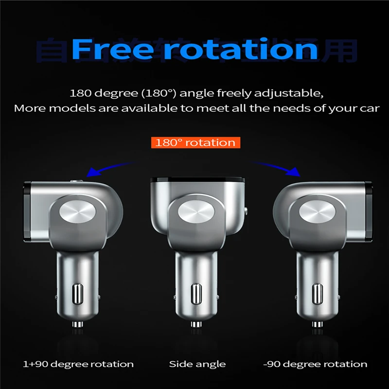 Новый светодиодный разветвитель автомобильного прикуривателя 90 Вт QC3.0 2.4A USB