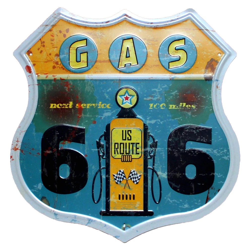 [Mike Decoration] Route66 прямоугольная картина &quotзнак&quot ретро подарок настенная доска