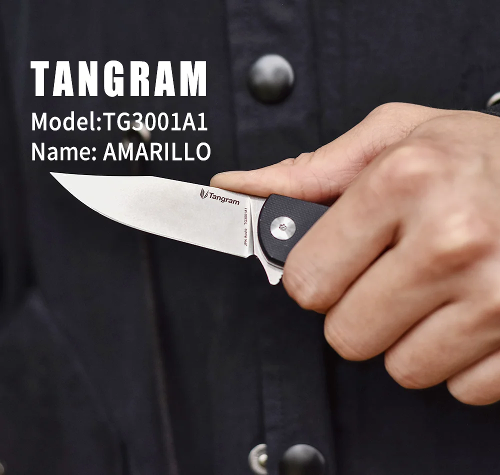 Тактический карманный нож от TANGRAM, складной охотничий нож для повседневного использования, миниатюрный нож-брелок, выкидной нож, нержавеющая сталь ACUTO440