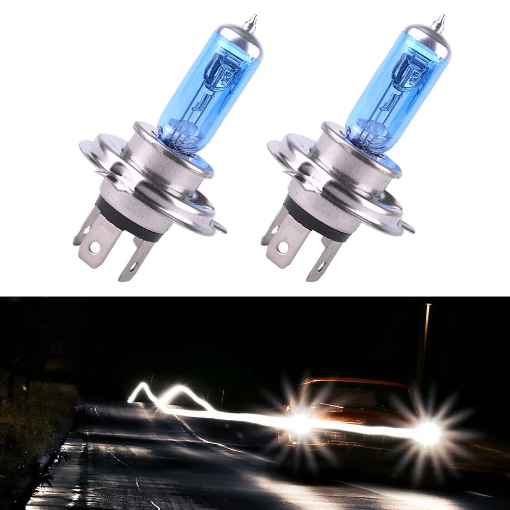 

2Pcs 12V 100W H4 6000K Xenon Gas Super Bright White Auto Headlight Lamp Bulbs Automotive Fog Lamps Automovil Headlamp Accessory