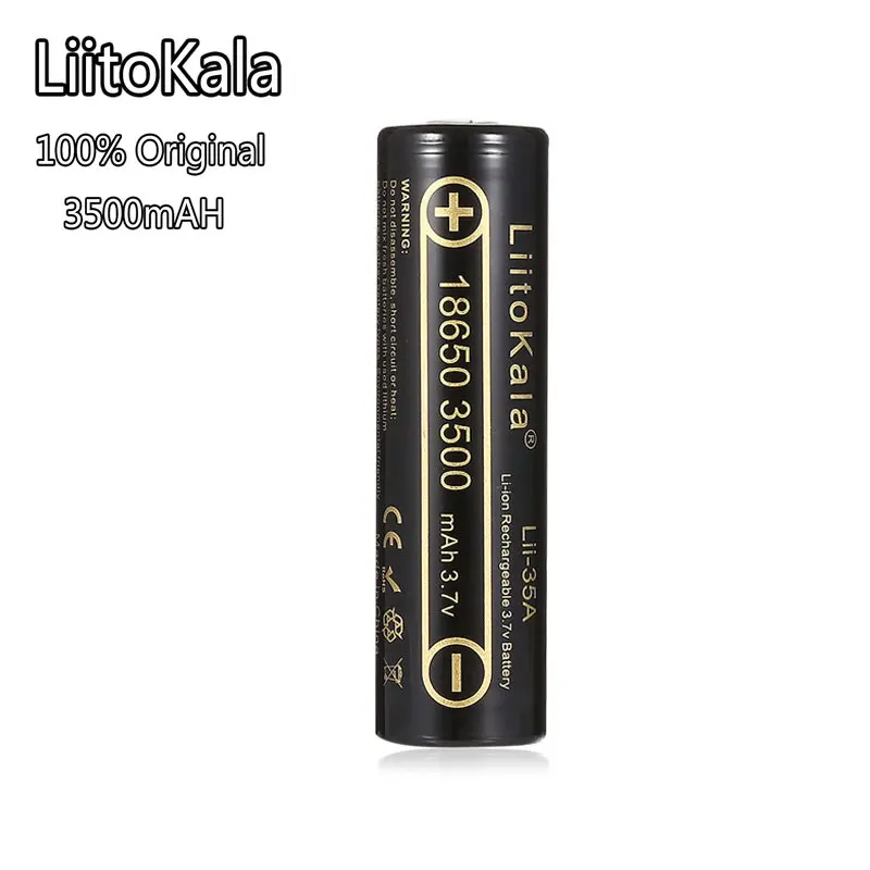 1 8100% оригинальная LiitoKala Lii 35A 3 7 V 3500 mAh 10A Аккумулятор для recargables батареи 18650/БПЛА e