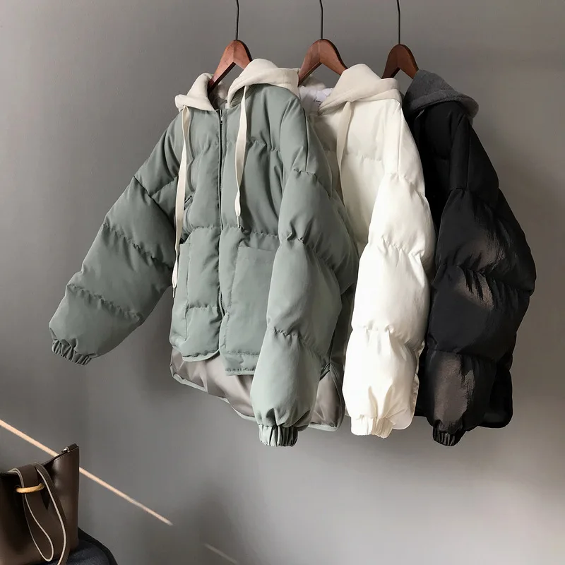2018 зимние теплые короткие парки женские корейские Harajuku Для женщин плюс толстые