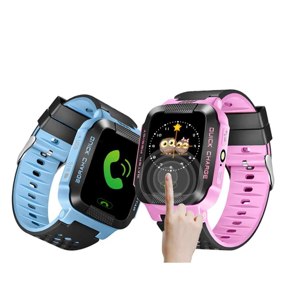2018 Детские умные часы Gps трекер для мальчика с sim картой SOS Smartwatch детские детей Call