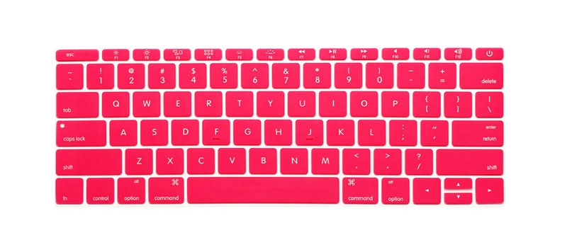 Розовый Защита клавиатуры США для Macbook 12 retina силиконовый чехол для клавиатуры Macbook Pro 13 без сенсорной панели A1708 13,3 защита кожи - Цвет: Розовый