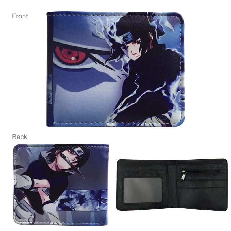 Японские кошельки аниме Наруто/атака на Титанов/гинтама/Fate/Death Note держатель для кредитных карт Двойные бумажники с карманом для монет - Цвет: 17