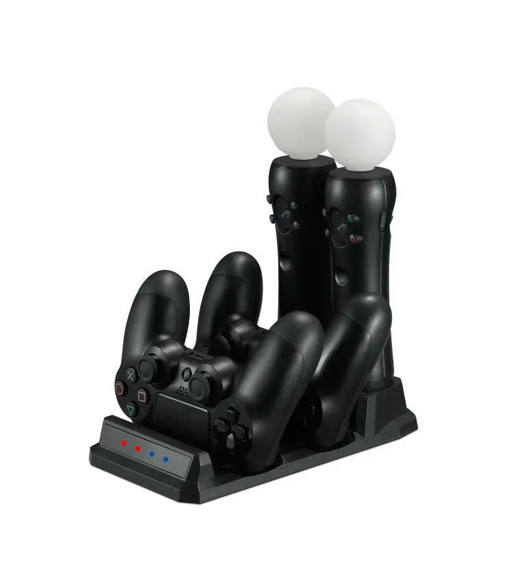 Для Playstation 4 PS4 Slim Pro PS VR PS Move Motion контроллеры 4 в 1 Зарядное устройство USB зарядная док-станция Подставка для хранения
