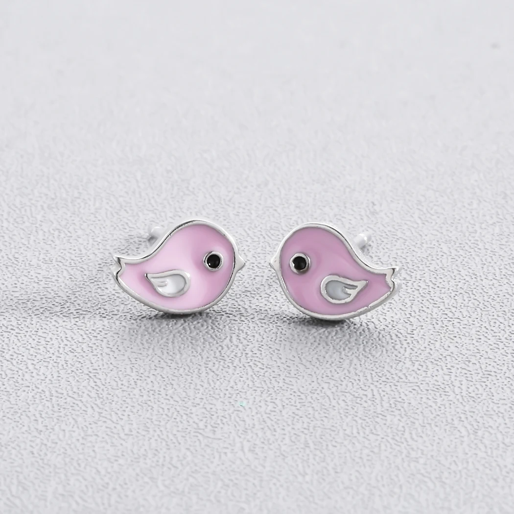 Kinitial модные серьги-гвоздики с эмалью милые маленькие серьги