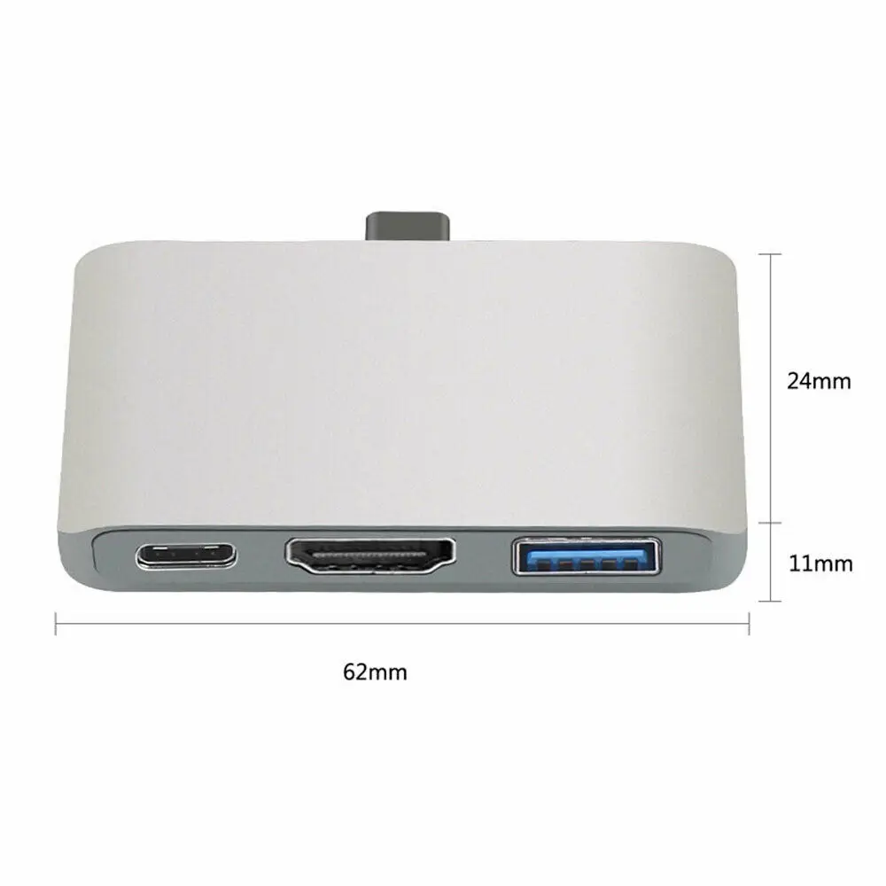 USB C концентраторы к HDMI поддержка Type адаптер 3 в 1 конвертер для iphone Samsung Huawei
