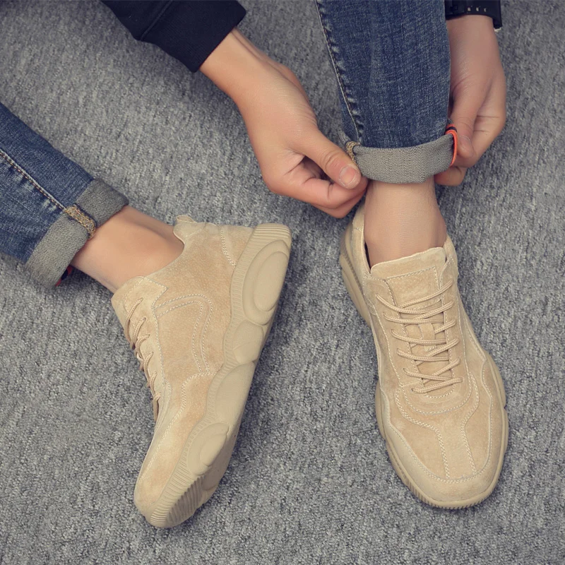 Мужские кроссовки повседневные кожаные в Корейском стиле | Обувь