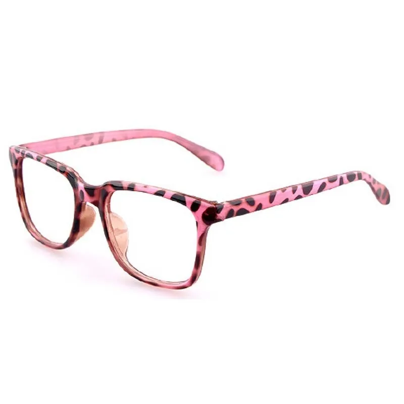 Pink Leopard Brightzone Модные Винтажные Очки с большой оправой, оптические оправы для очков для мужчин, аксессуары для женщин, простые очки Gozluk Oculos - Цвет оправы: Pink Leopard