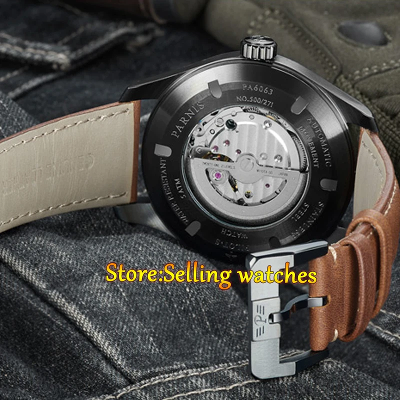 Часы мужские автоматические с сапфировым стеклом 44 мм | Наручные часы