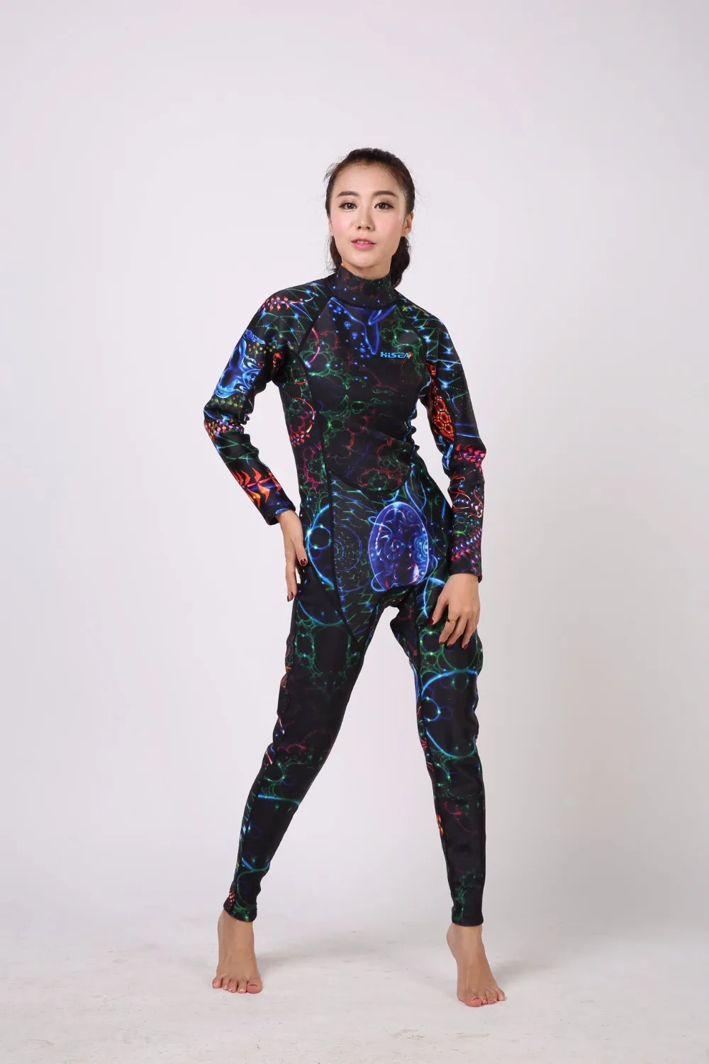 3 мм Новый цельнокроеный гидрокостюм средней длины на молнии обтекаемый