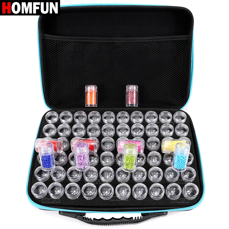HOMFUN 60 бутылок коробка для алмазной живописи Инструмент Контейнер хранения
