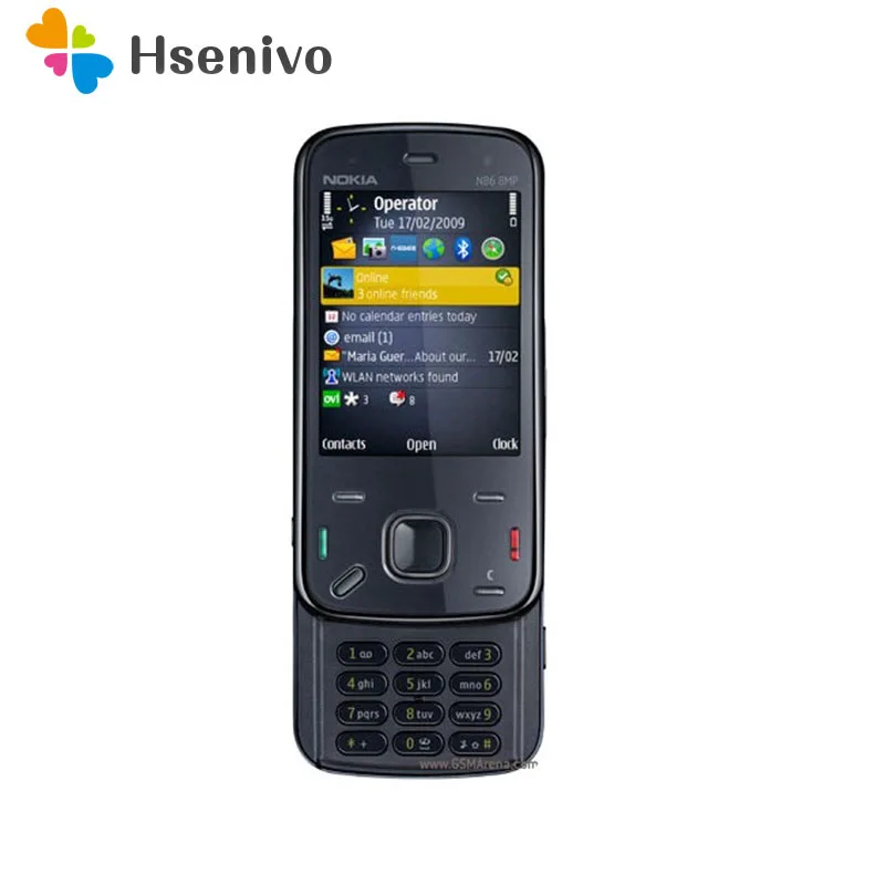 Оригинальный отремонтированный Мобильный телефон Nokia N86 белый разблокированный