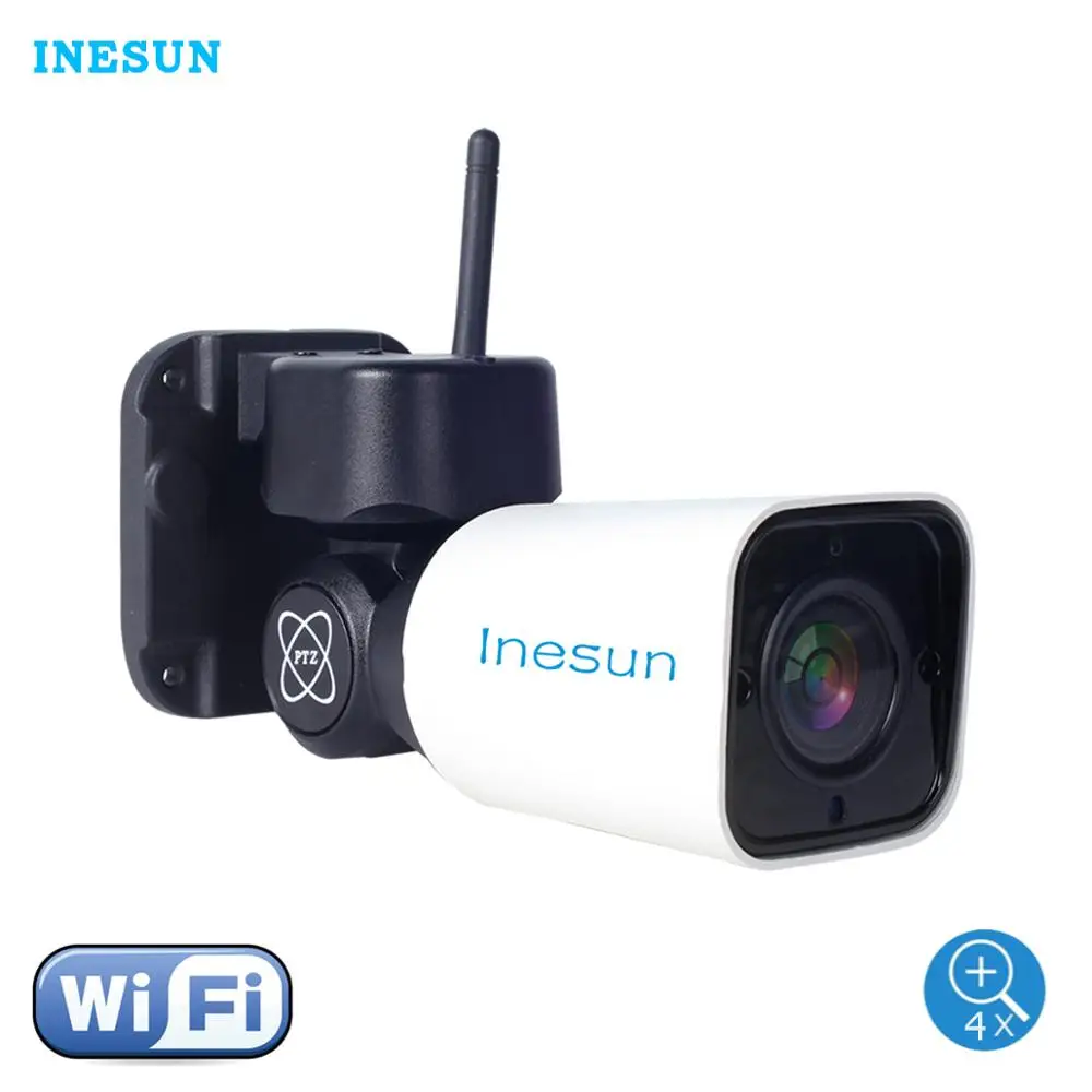 Inesun наружная PTZ IP камера 2MP 1080P 4X оптический зум Wifi водонепроницаемая IR ночного