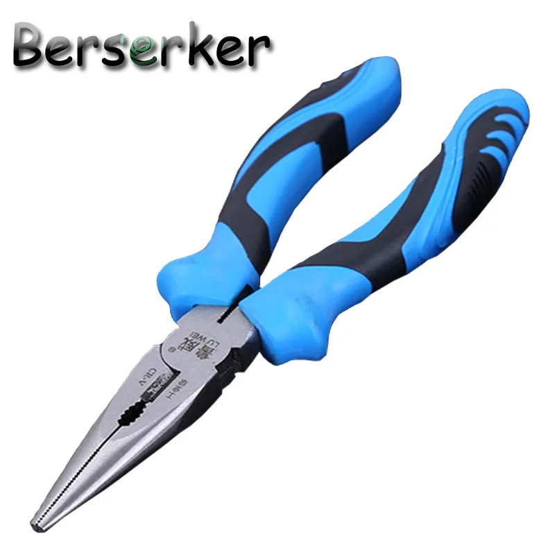 

Berserker 55# Carbon Steel Long Nose Wire Cutter LQH-008 6"/150mm Rubber Handle Electrician Repair Tools Multifunction Pliers