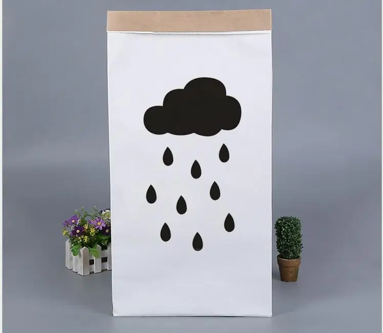 Сумка для хранения большой мультяшный тяжелый крафт бумажный мешок детский