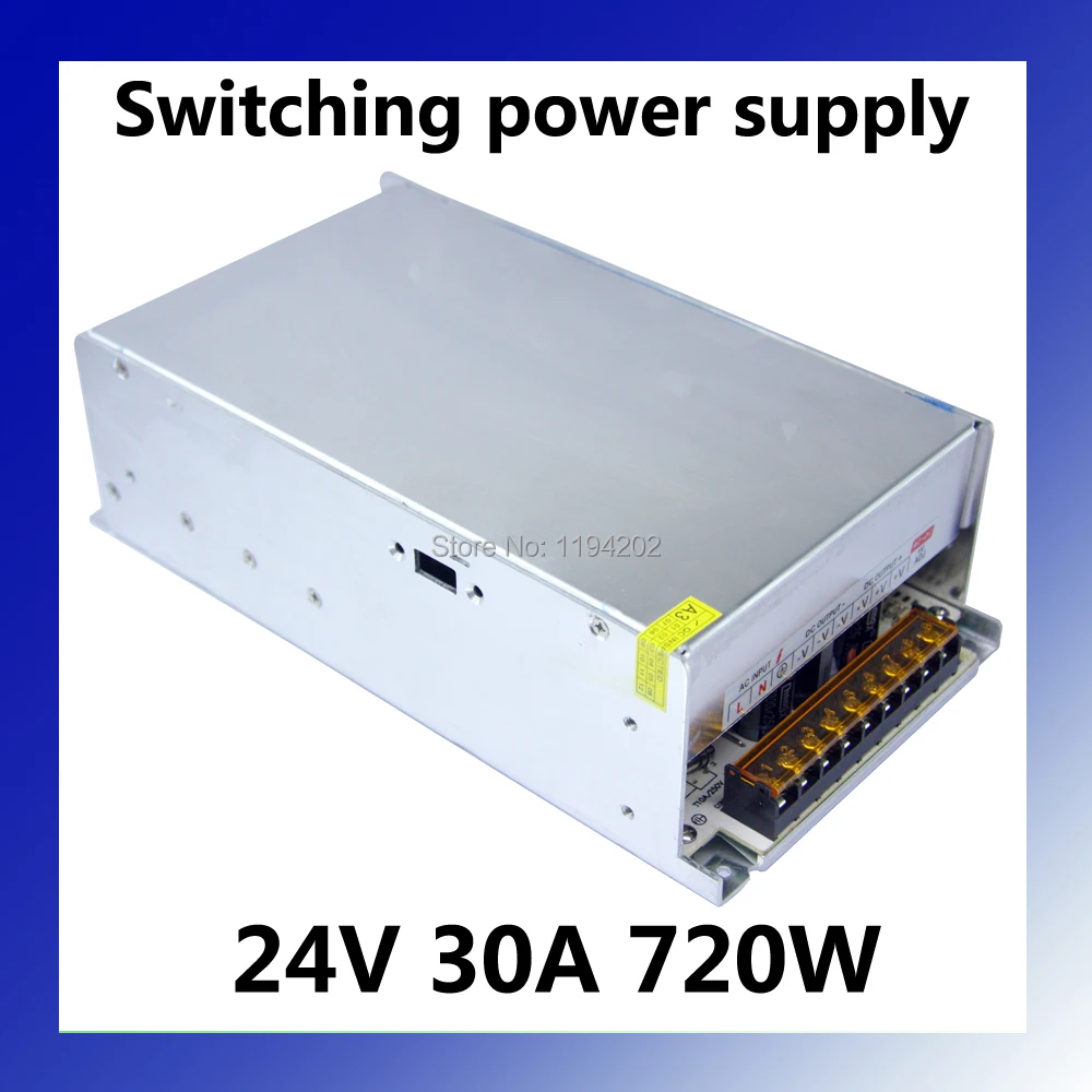 Выход постоянного тока 24V30A 720 Вт импульсный источник питания для светодиодов ac