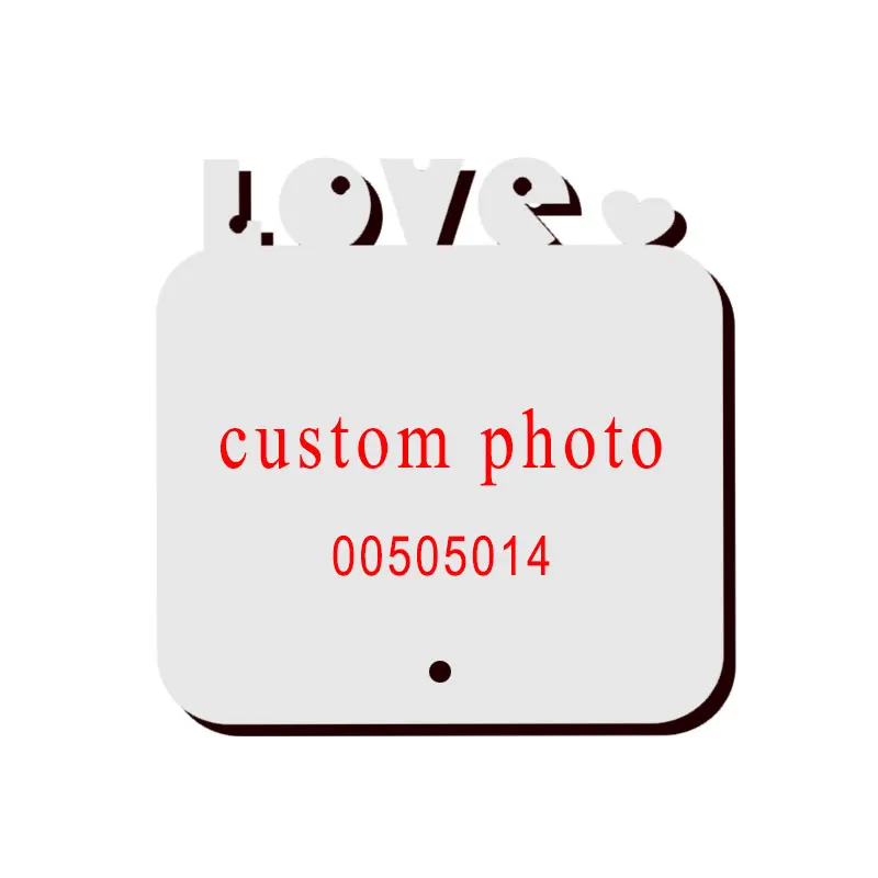 00505014 DIY Wooden Photo Frame Happy Love Family letter engraving MDF board with custom picture printing home decor - Цвет: 00505014