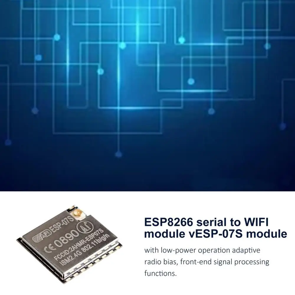 Esp-07S Esp8266 серийный к Wifi беспроводной приемопередатчик модуль Lwip Ap+ Sta низкое энергопотребление