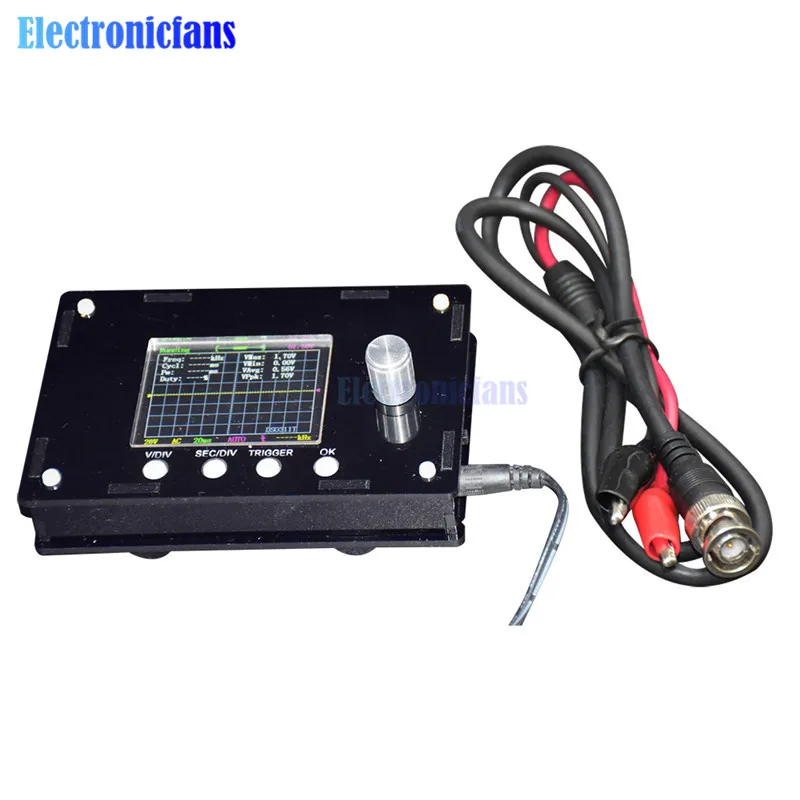 DSO328 2 4 &quotTFT lcd Atmega328p Мини цифровой Ручной осциллограф SMT32 12 бит зонд BNC превышает