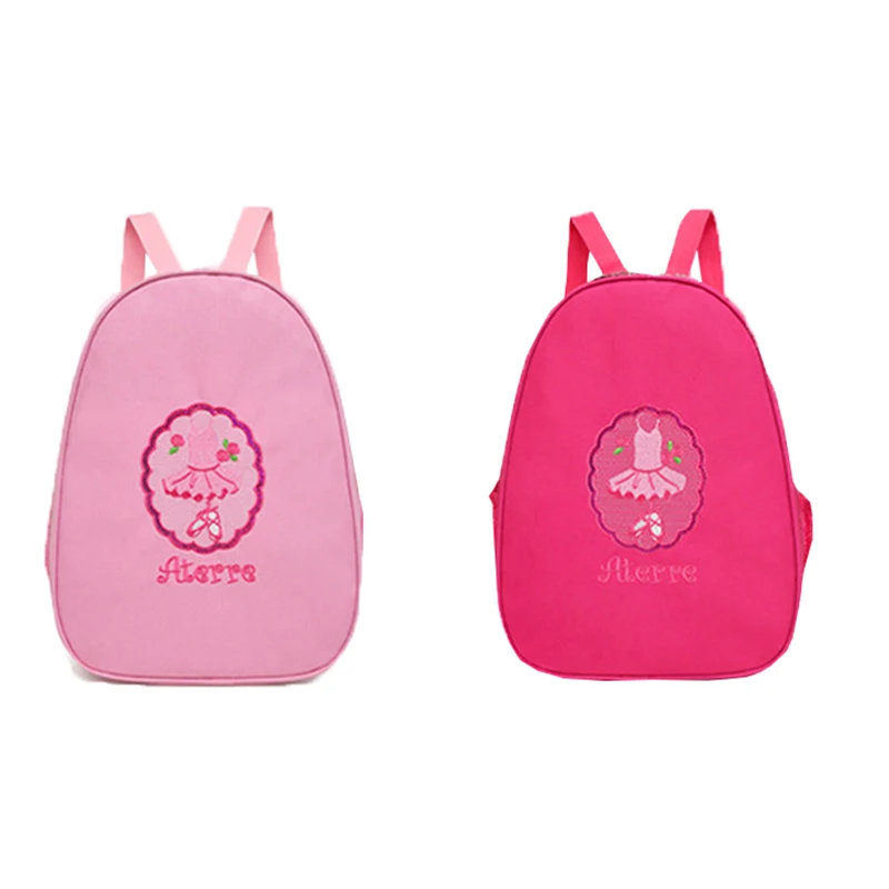

Ballet Dance Bags Pink Women Girls Sports Dance Backpacks Rucksack Embroidered Gym Bag