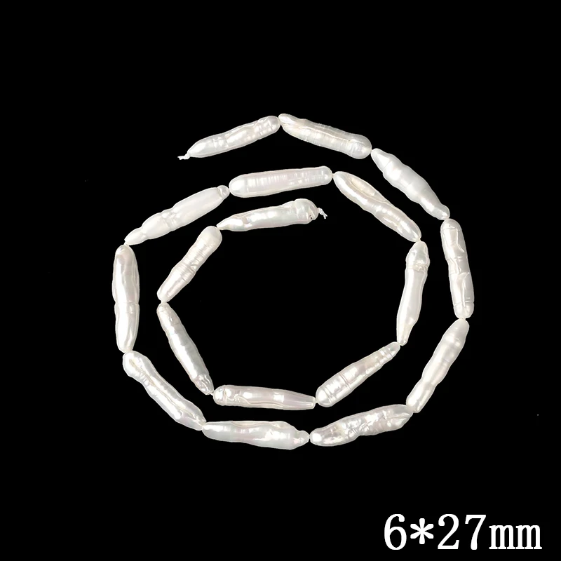 Топ AAA натуральный пресноводный жемчуг удлиненные бусины модные прямые