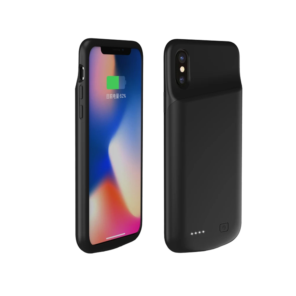 Чехол питания для iPhone X XS, чехол для зарядного устройства, 4000 мАч, внешний силиконовый чехол-аккумулятор с аудио