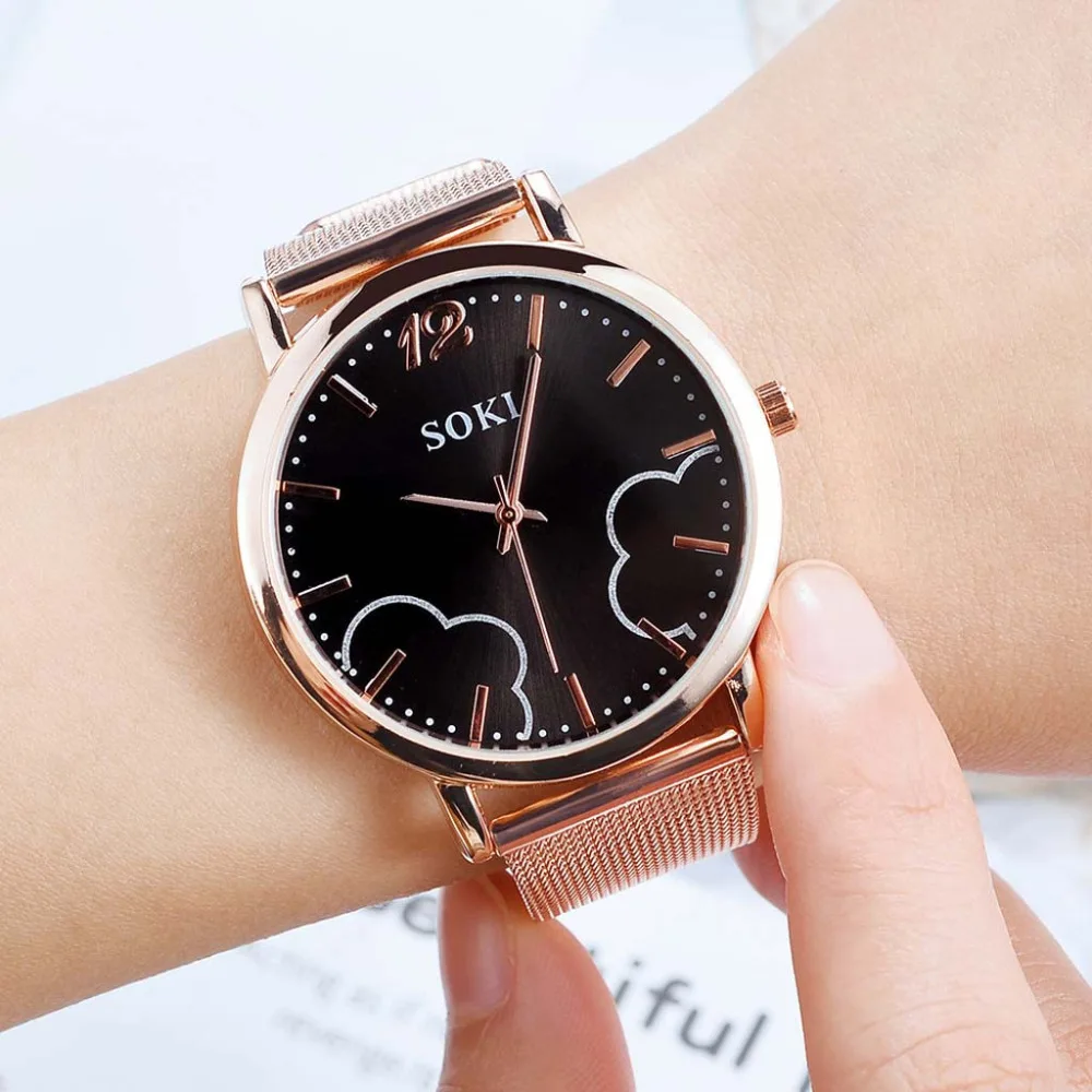 Новые модные наручные часы из розового золота серебристые Роскошные Брендовые