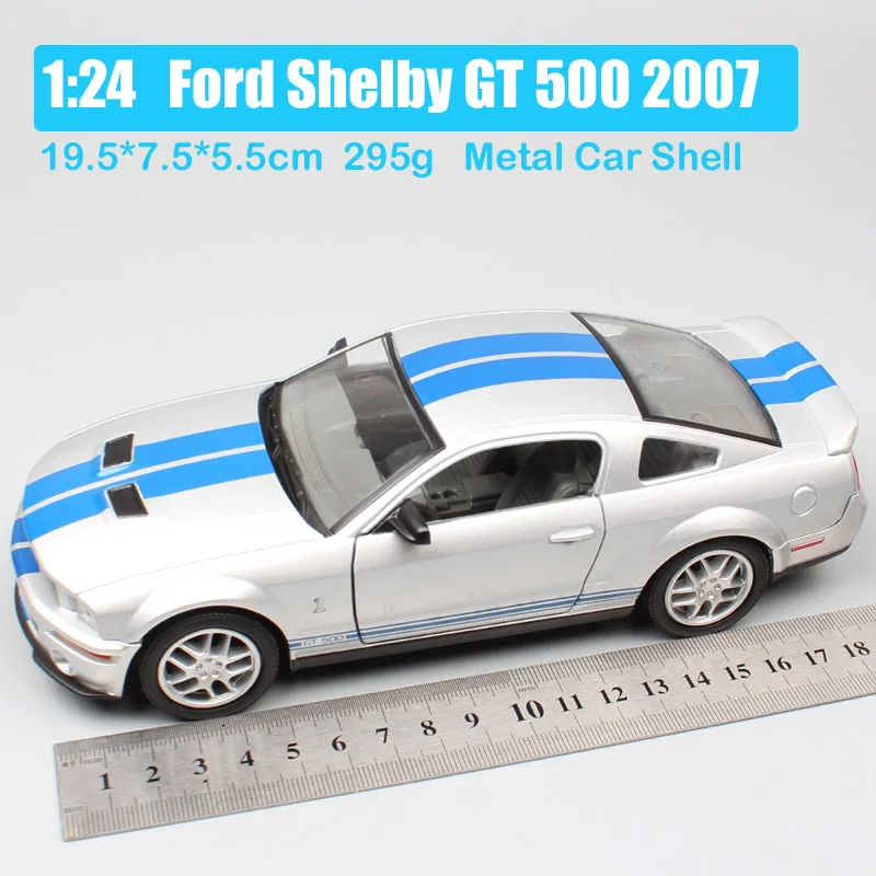 Дорожные фирменные 1:24 весы, мышечные автомобили ford MUSTANG Shelby GT 500 2007, Гоночная машина, 2007 металлические Литые автомобили и модели, игрушки для хобби