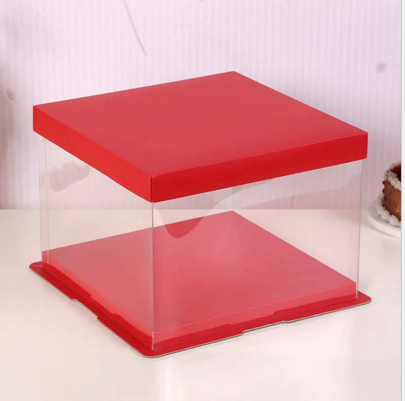 Простые прозрачные вечерние подарочные пакеты для торта на день рождения