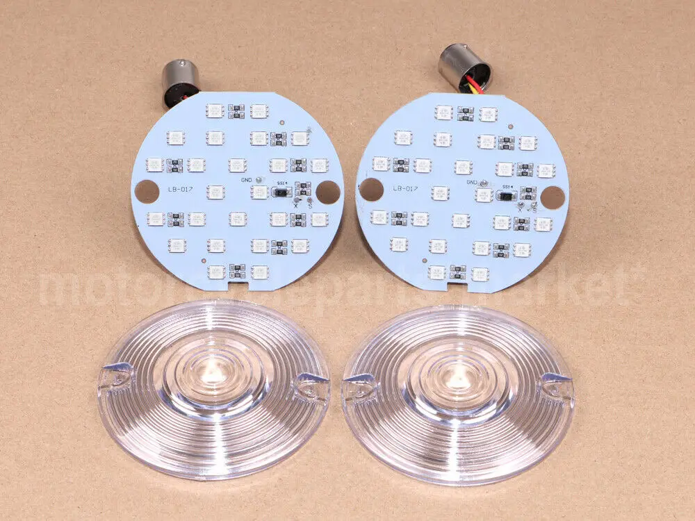 2x24 SMD светодиодный 1157 красный передний указатель поворота вставки панель