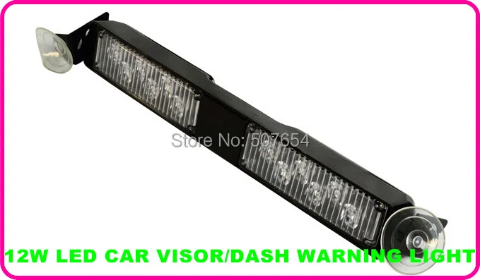 Яркий 12 Вт Led лобовое стекло автомобиля Предупреждение светильник s для подачи
