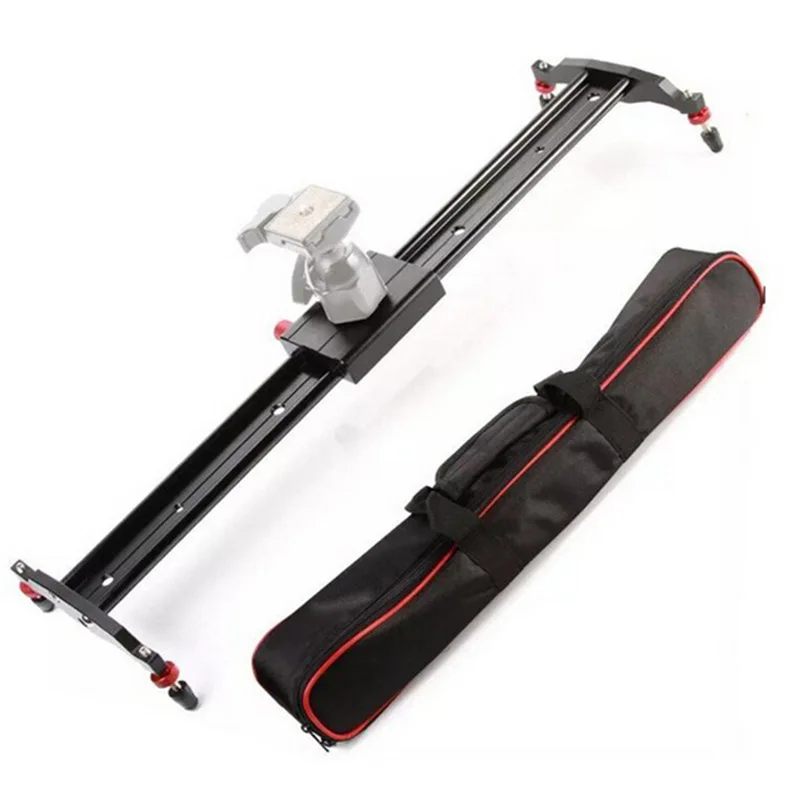 

Foleto 60cm Track Dolly Slider Rail Video Making Table Stabilizing Rai for Nikon Canon Sony Movie Film Photography DSLR Camera