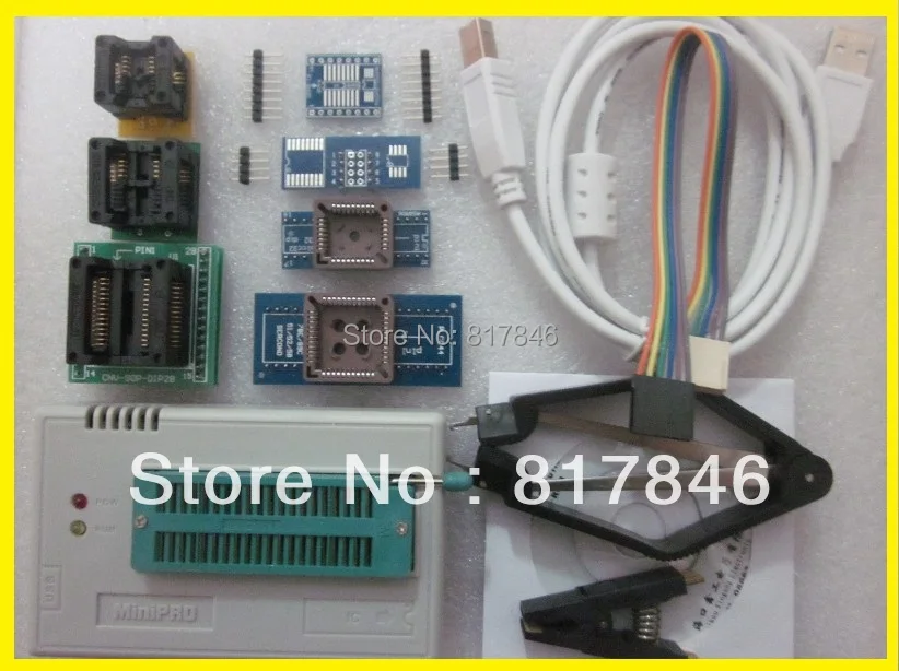 Новый XGECU V10.35 TL866II Plus USB универсальный nand flash 24 93 25 Bios MCU PIC AVR EPROM программатор + 9
