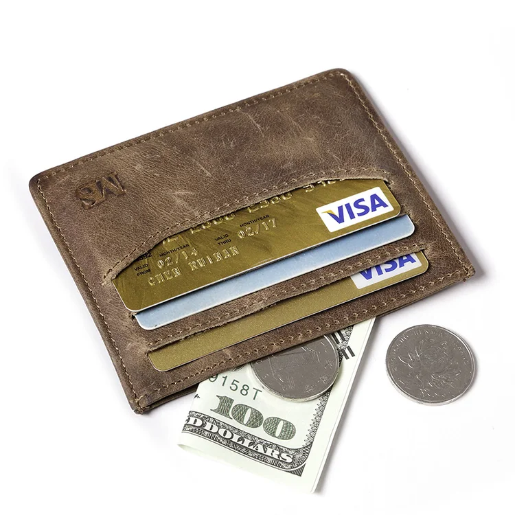 Мужской винтажный кожаный кошелек MS K837 деловой Повседневный держатель для