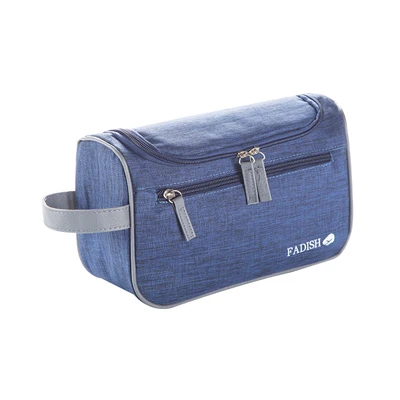 navy blue SNUGUG портативный водостойкий Мужская туалетная сумка Оксфорд ткань молния косметичка большой висит для женщин Макияж сумки - Цвет: navy blue