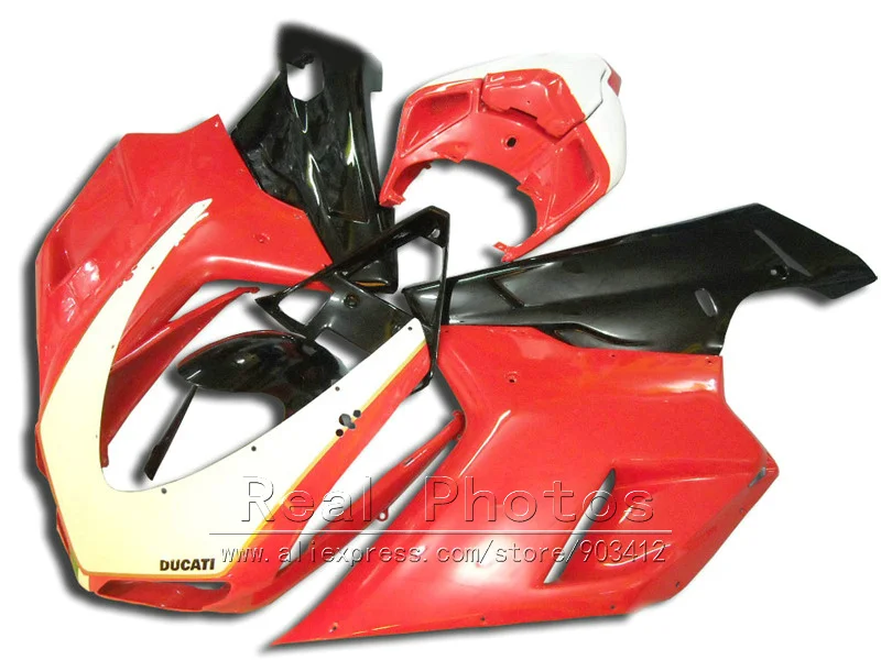 Бесплатная 7 подарки Обтекатели для поездок на мотоцикле Ducati 848 1098 1198 07 08 09 10 11