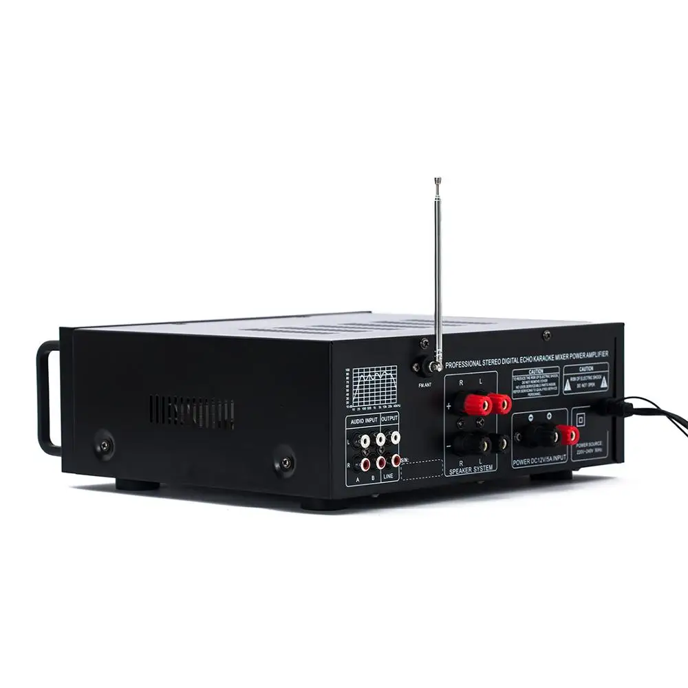 110 В 220 в 12 2 1 канала 200 Вт Высокая мощность Bluetooth FM USB MP3 караоке усилитель 10