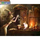 Волшебная картина с ведьмой и котом, алмазная вышивка 5D, картина для вышивки крестом, алмазные Стразы мозаичное украшение