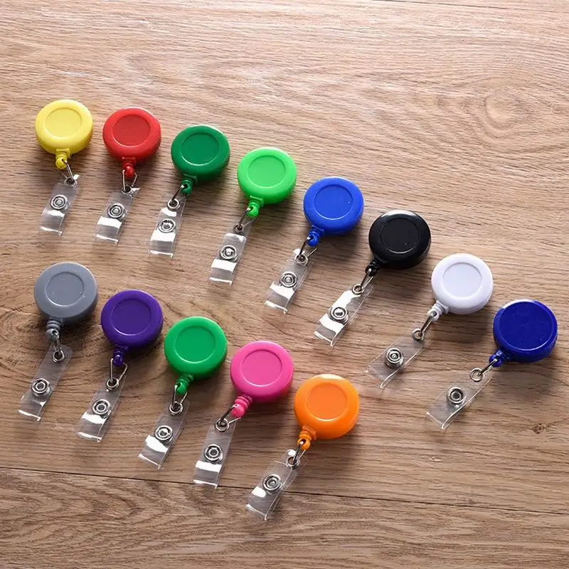 Катушки для бейджей случайного цвета 500 шт./лот держатель карт круглая твердая