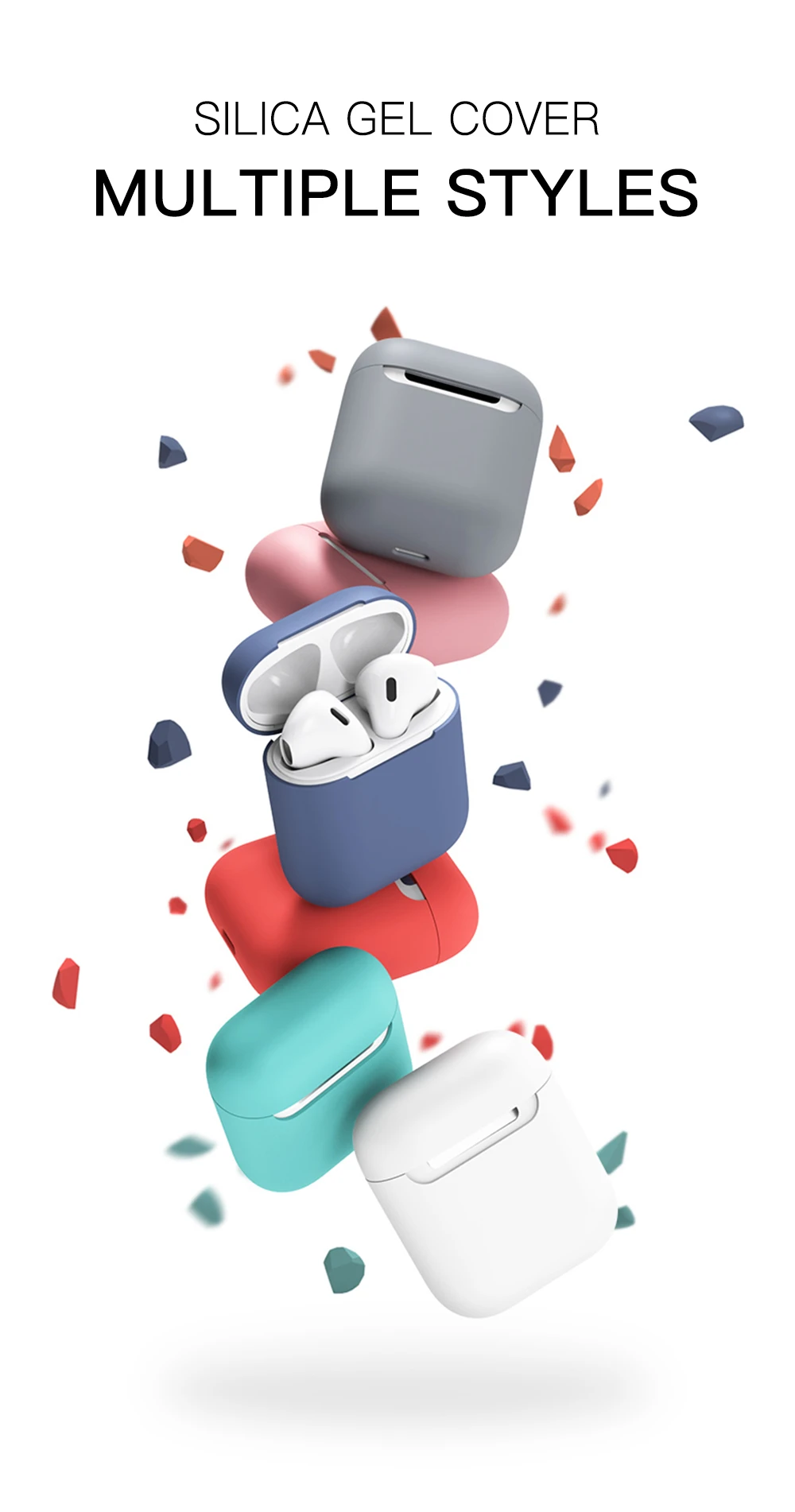 Бренд мягкий жидкий силиконовый чехол для Apple AirPods 1 2 Наушники-чехол Bluetooth Air Pods крышка Earpods защита Funda
