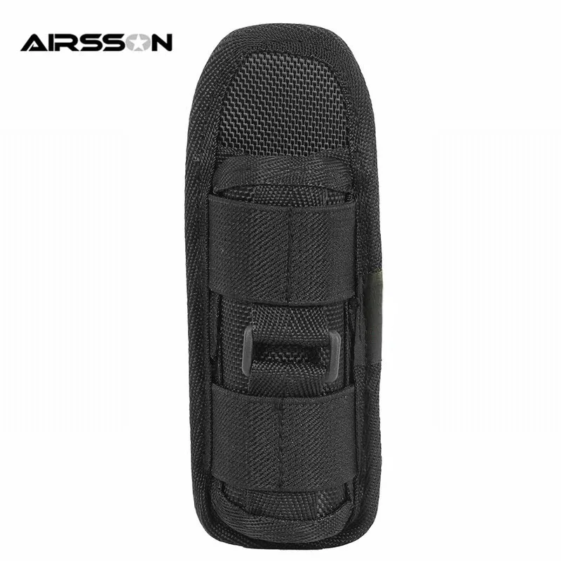 360 Degrees Rotatable LED Flashlight Pouch Holster With Clip Belt Molle Lighting Accessories Torch Case Torch Cover Hunting Bag
