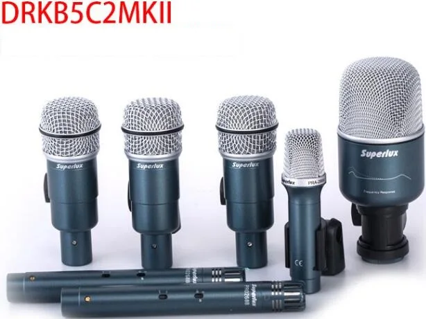 Барабан для записи Superlux DRKB5C2 MKII набор барабанных микрофонов 7 комплектов|drum microphone