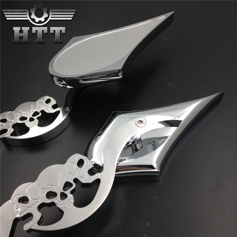 Послепродажное хромированное зеркало с лезвием черепа на заказ подходит для Suzuki