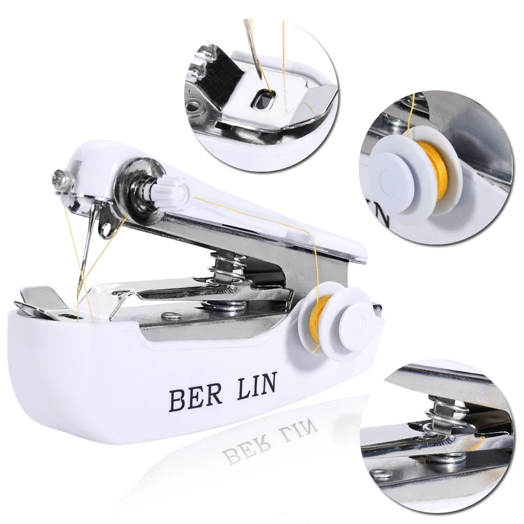 Переносная ручная швейная машина аксессуары DIY мини ручная швейная машина для одежды Faric для домашних инструментов