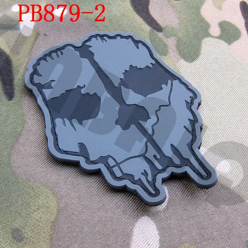 3D ПВХ патч призраки моральная, военная Резиновый патч
