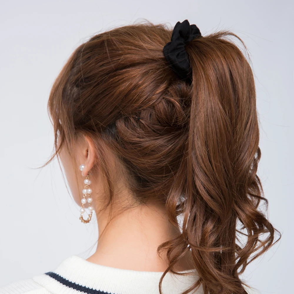 Однотонные эластичные резинки для волос женщин Ormament держатель конского хвоста