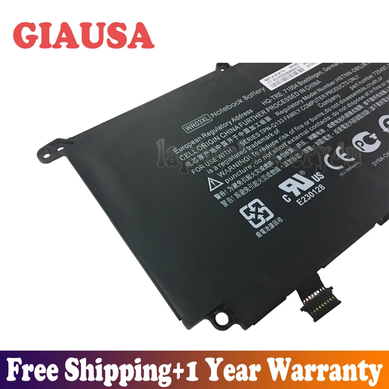 GIAUSA новая 11 1 В 32Wh WR03XL батарея для HP TPN-Q133 HSTNN-IB5J HSTNN-XXXX 725607-001 725497-1C1 серия | Компьютеры