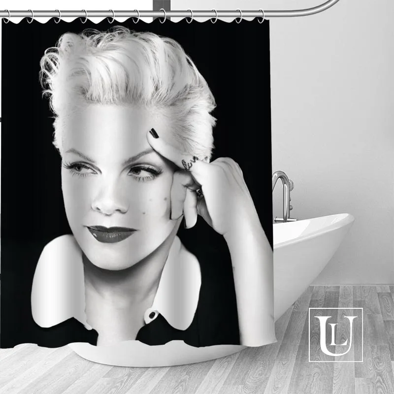 Большая распродажа Новый заказ п! NK розовая занавеска для душа с крючками Ванная